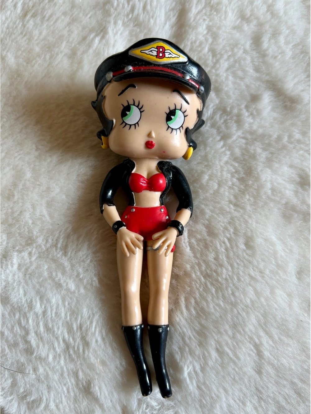 Vintage Betty Boop Vinyl Figure Doll with Police Hat